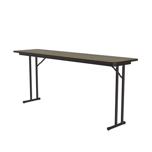 Correll Seminar, Training and Classroom Table, Colonial Hickory, 18"x72", HP Laminate Top, Off-Set Legs, Maximum Leg Room, Made in USA (ST1872PX-53) in Kuwait