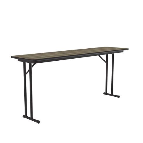 Correll Seminar, Training and Classroom Table, Colonial Hickory, 18"x72", HP Laminate Top, Off-Set Legs, Maximum Leg Room, Made in USA (ST1872PX-53) in Kuwait