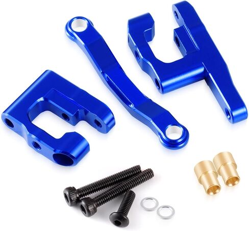 LSG Aluminum Steering Assembly Set for Arrma 1/18 Granite Grom 1/14 Typhon Grom 1/16 Mojave Grom Losi 1/12 Nascar RC Upgrade Parts (Blue) in Kuwait