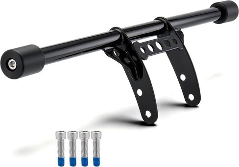 MoKitDora Sportster Crash Bar 1.25" Fat Highway Peg Engine Guard Compatible with Harley 2004-later XL 1200 883 Models, Gloss Black in Kuwait