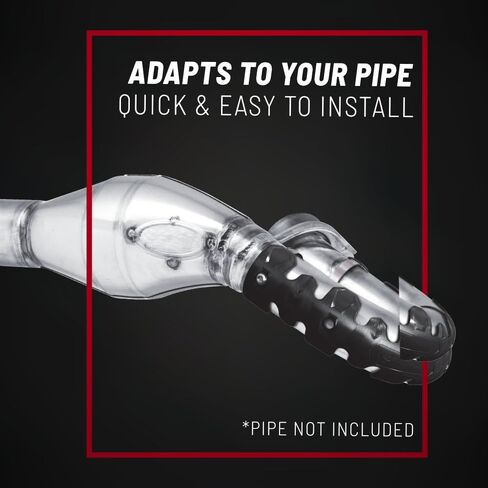 Polisport Armadillo Head Pipe Guard - Black, 22cm/8.6in, Heat-Resistant Silicone & Stainless Steel, Adaptable to Various Dirtbike Models, Flexible Design, Off-Road Protection in Kuwait