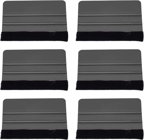 Fafeicy Car Scraper, ABS Material Squeegee for Automotive Film, 10Pcs Professional Felt Decal Tool for Electronic Repair, Window Application (Black) in Saudi Arabia