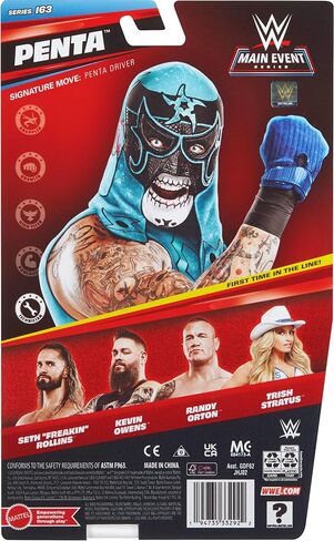 Mattel WWE Penta Action Figure, Main Event Series #163, 6-inch Collectible Superstar with 14 Articulation Points & Life-Like Look in Kuwait