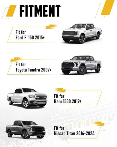 Truck Bed Extender Fit for Ford F-150 F150 2015-2026 & Toyota Tundra 2007-2026 & Ram 1500 2015-2026 & Nissan Titan 2016-2024 Aluminum Tailgate Extender Accessories in Kuwait