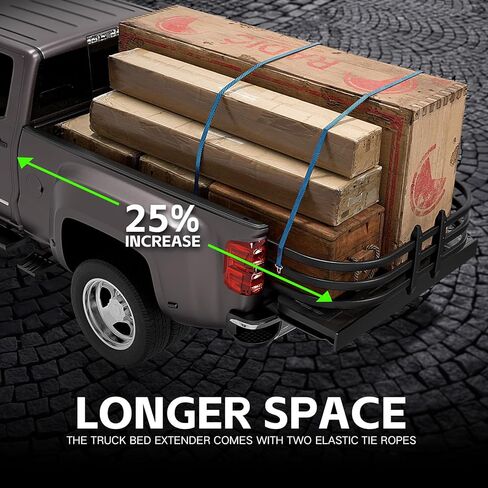 Pickup Truck Bed Extender, 59"-69" Fits for Chevy Silverado & GMC Sierra, Dodge Ram, Ford F-Series, Tundra, Nissan Titan, Aluminum Retractable Adjustable Length Tailgate Extender in Kuwait