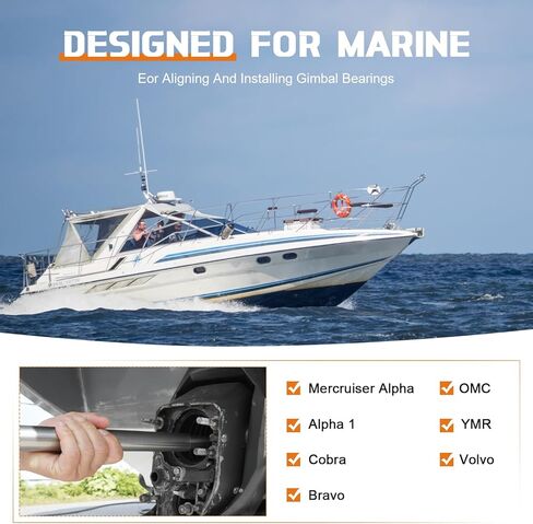 Gimbal Bearing Alignment and Install Kit, Heavy Duty Engine Alignment Tools Set Compatible with Mercruiser Alpha 1 Bravo Volvo Cobra in Kuwait