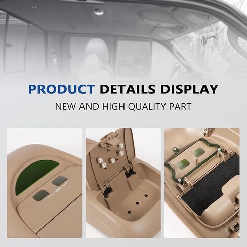 Overhead Console Assembly Compatible with Ford F250 F350 F450 F550 Super Duty 2002-2004 - Without Sunroof - Replace 2C3Z25519A70AAB Interior Ceiling Panel (Tan) in Kuwait