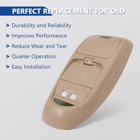 Overhead Console Assembly Compatible with Ford F250 F350 F450 F550 Super Duty 2002-2004 - Without Sunroof - Replace 2C3Z25519A70AAB Interior Ceiling Panel (Tan) in Kuwait