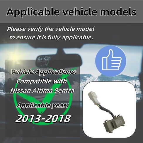 فتحة سقف السيارة زر التبديل الداخلي العلوي لخريطة قراءة الضوء مفتاح مزدوج، 26430-8995D، متوافق مع Nissan Altima، Teana، X-Trail، Bluebird SYLPHY، Sentra، Leaf Battery EV 2013-2018 in Kuwait