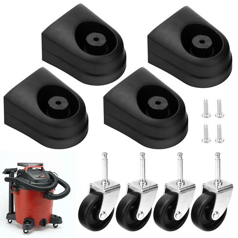 4 Pack 551015104 Black Caster and Foot for Craftsman CMXEVCVVJF910 Wet Dry Vacuum Dir08p05438 12512005 12512004 VJF607PF VJF910PF in Kuwait