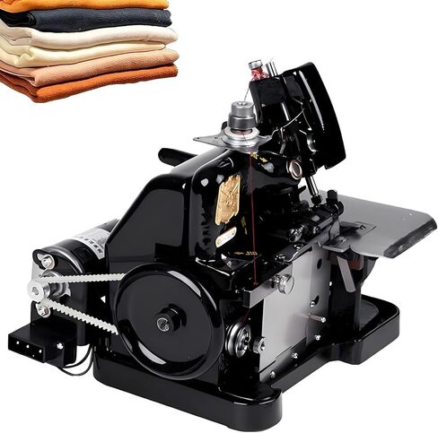 Industrial Serger with Rolled Hem & Differential Feed, Overlock Sewing Machine 3000SPM,Prevents Puckering on Sweaters (Blue) in Kuwait
