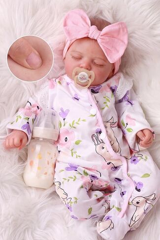 BABESIDE 20 Inch Reborn Baby Dolls Girl, Realistic Newborn Baby Doll with Poseable Body, Lifelike Baby Doll with Accessories for Girls Ages 3+, Pretend Play & Collection Gift in Kuwait