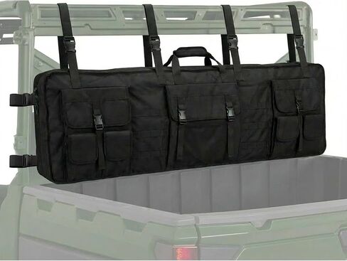 Larswon Heavy-Duty UTV Tool Bag Rack & Organizer –Roll Cage Mounted Hunting Gear Carrier, Bow Storage Case with Padded Protection Compatible with Polaris Ranger, Can-Am & Most UTV Models Black in Kuwait