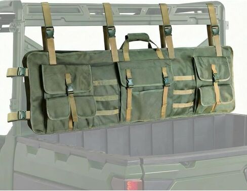 Larswon Heavy-Duty UTV Tool Bag Rack & Organizer –Roll Cage Mounted Hunting Gear Carrier, Bow Storage Case with Padded Protection Compatible with Polaris Ranger, Can-Am & Most UTV Models Black in Saudi Arabia