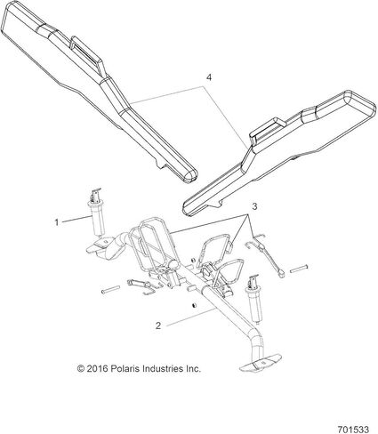 مجموعة حامل حامل مسدس Polaris Ranger، قطعة OEM الأصلية 2636447، الكمية 1 in Kuwait