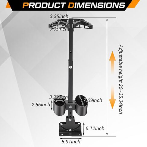 Colingmill UTV Gun حامل UTV Gun Rack، معدات الوقوف جبل حامل المشابك الملحقات المتوافقة مع عربة الغولف شاحنة جبل الكلمة العمودية in Kuwait