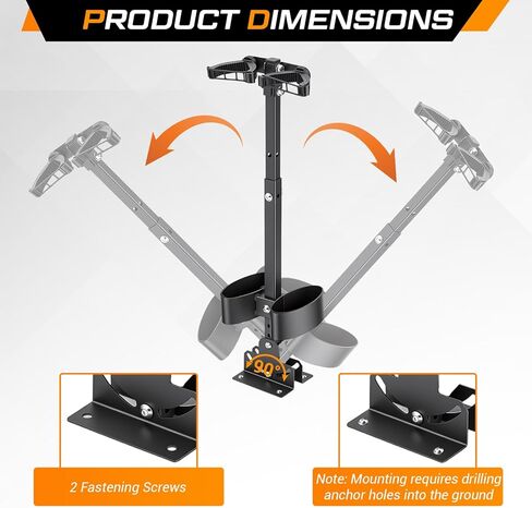 Colingmill UTV Gun حامل UTV Gun Rack، معدات الوقوف جبل حامل المشابك الملحقات المتوافقة مع عربة الغولف شاحنة جبل الكلمة العمودية in Kuwait