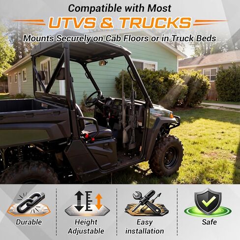 Colingmill UTV Gun حامل UTV Gun Rack، معدات الوقوف جبل حامل المشابك الملحقات المتوافقة مع عربة الغولف شاحنة جبل الكلمة العمودية in Kuwait