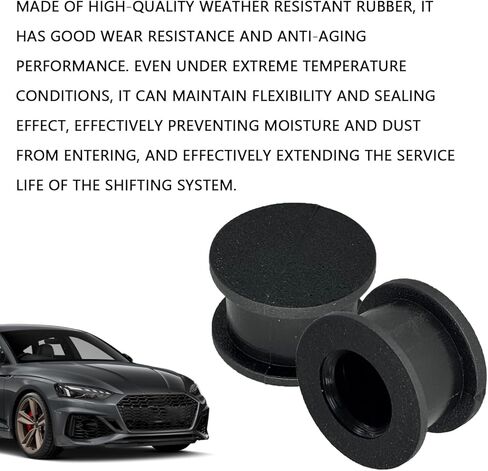 طقم إصلاح جلبة كابل ناقل الحركة الأوتوماتيكي 09G321397A لسيارة VW Passat Jetta Polo Classic Golf Seat Altea Leon Toledo Audi A3 S3 TT TTS Skoda Black Gear Shifter Rod Cable Bushing (2PCS) in Kuwait