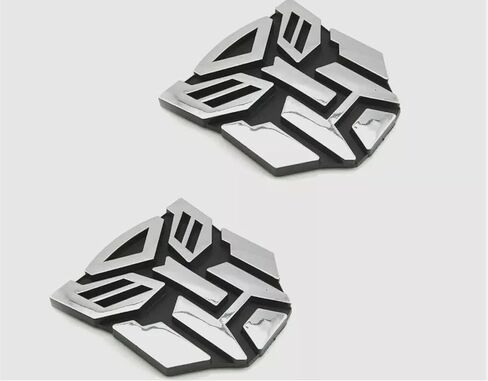 شعار Autogem Transforming Auto Robot Emblem 3 بوصات كروم - شارة خارجية مناسبة للسيارات والشاحنات SUV مع لاصق 3M in Kuwait