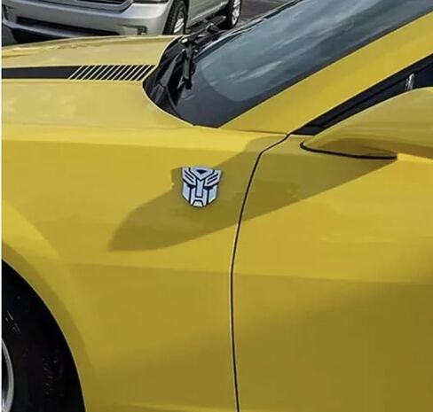 شعار Autogem Transforming Auto Robot Emblem 3 بوصات كروم - شارة خارجية مناسبة للسيارات والشاحنات SUV مع لاصق 3M in Kuwait