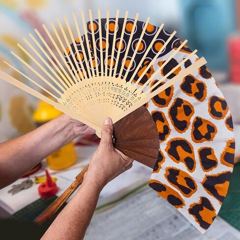 DECHOUS DIY Folding Fan Frame Only Japanese Handheld Fan Crafts Making Frame Kit for Crafting and Home Decor in Kuwait