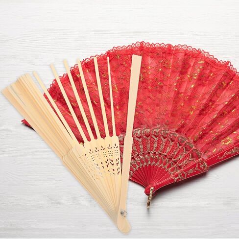 DECHOUS DIY Folding Fan Frame Only Japanese Handheld Fan Crafts Making Frame Kit for Crafting and Home Decor in Kuwait