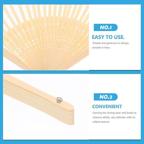 DECHOUS DIY Folding Fan Frame Only Japanese Handheld Fan Crafts Making Frame Kit for Crafting and Home Decor in Kuwait