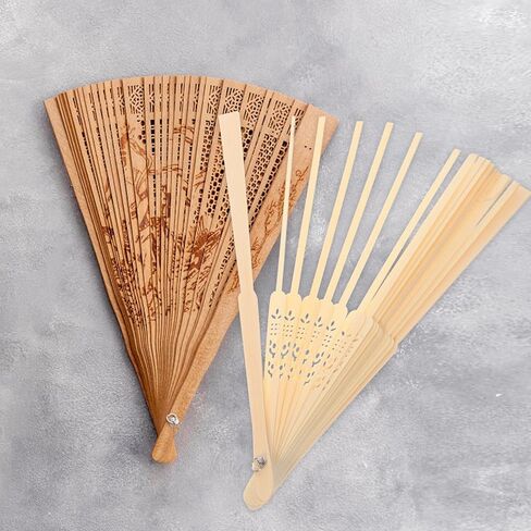 DECHOUS DIY Folding Fan Frame Only Japanese Handheld Fan Crafts Making Frame Kit for Crafting and Home Decor in Kuwait