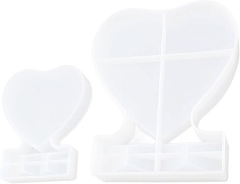 Heart Shape Photo Frame Mold Silicone Picture Mold DIY Personalized Home Decorations Romantic Gifts for Valentine Day Mother Day Christmas Transparent White 2PCS S L Size in Kuwait