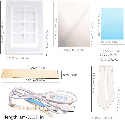 Innovative Light Painting Frame Mold Delicate Picture Photo Mold Set Flexible for Enthusiasts Craft Supplies in Kuwait