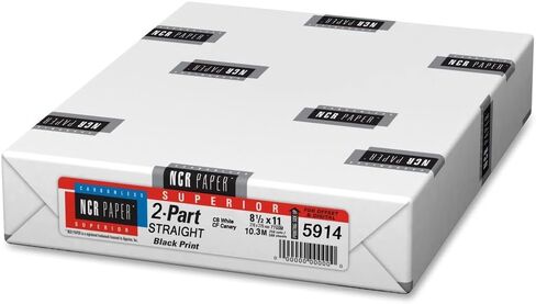 Wholesale CASE of 10 - NCR Paper 2-Part Superior Carbonless Sheets-NCR Paper, Carbonless, 92GE, 2-Part, 8-1/2"x11", 500SH/PK in Kuwait