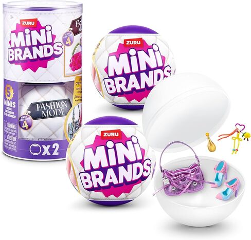 Mini Brands Fashion Series 4 2 Pack by ZURU – Novelty Unboxing Collectible Toy with 5 Mystery Mini Fashion Bags, Shoes & Accessories, 80+ Styles to Collect, Ages 3+, Kids, Teens & Adults in Kuwait