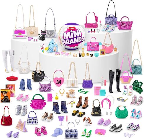 Mini Brands Fashion Series 4 2 Pack by ZURU – Novelty Unboxing Collectible Toy with 5 Mystery Mini Fashion Bags, Shoes & Accessories, 80+ Styles to Collect, Ages 3+, Kids, Teens & Adults in Kuwait