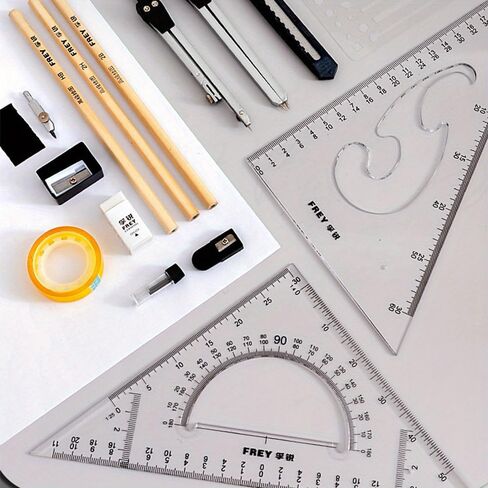 مجموعة من أدوات الرسم والصياغة الاحترافية - أدوات هندسية دقيقة وأدوات CAD مناسبة للطلاب والمهندسين (أسود) in Kuwait