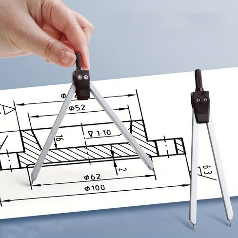 مجموعة من أدوات الرسم والصياغة الاحترافية - أدوات هندسية دقيقة وأدوات CAD مناسبة للطلاب والمهندسين (أسود) in Kuwait