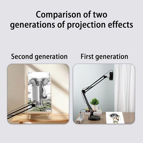 Art Drawing Projector, Portable Drawing Projector, Adjustable Focu and Image Size, Edge Deformity Correction, Ideal for Tracing, Painting and Art Projects in Kuwait