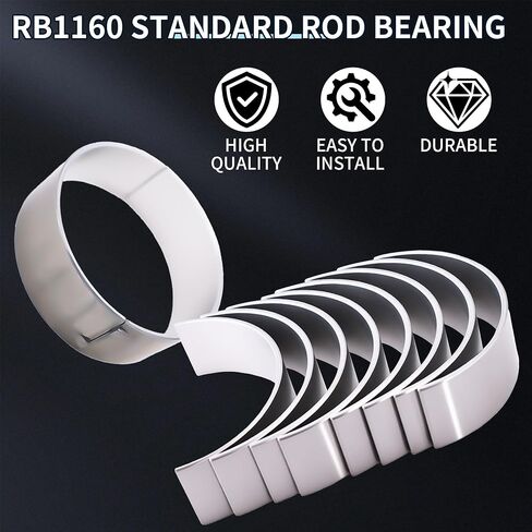 RB1160 STD Rod Bearing Set Standard Size for HEMI 5.7L 6.1L 6.4L V8, Engine Rod Bearing Kit for Dodge Ram 1500 2500 3500 Chrysler 300 Jeep Grand Cherokee Commander,16PCS Crankshaft Rod Bearings in Kuwait