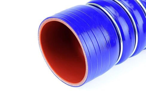 HPS CAC-500-L8-COLD Silicone High Temperature 4-ply Reinforced Charge Air Cooler CAC Hose Cold Side, 100 PSI Maximum Pressure, 8" Length, 5" ID, Blue in Kuwait