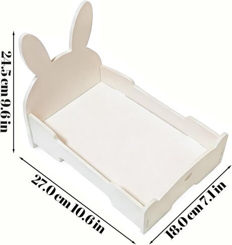 Miniature Bed Set for Labubu Doll, with Mattress Pillow Blanket Heart Cherry Patterns, Dollhouse Accessories Furniture Fits All Dolls Under 26CM/10Inch in Kuwait