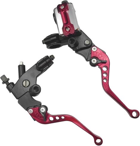Motorcycle Clutch and Brake Lever 7/8" 22mm Handlebar Brake Master Cylinder Clutch Lever CNC Left & Right Set Fit for Harley Honda Kawasaki Suzuki Yamaha (Piston Diameter 12.7mm Black) in Kuwait