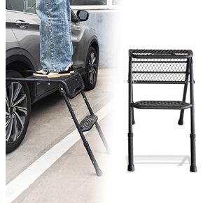 Universal SUV Tire Ladder Car Step, Foldable, Height Adjustable, Can Hold up to 30 Inch Tires,Fit for Tacoma;4runner;RAV4;Wrangler SUV Accessories in Saudi Arabia