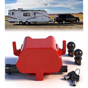 قفل وصلة المقطورة من ELITEWILL، قفل لسان وصلة كروية 2-5/16 بوصة لوصلات 2 بوصة للسفر RV Camper Boat Pickup Truck Cargo Trailer حامي آمن مضاد للسرقة شديد التحمل in Kuwait