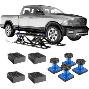 GarveeTech Portable Car Lift 5000 LBS Capacity, Low Profile Hydraulic Quick Jack with Extension Plates & Wheels, Quick Jack Car Lift with Dual Safety Lock for Home Garage Vehicle Maintenance in Kuwait