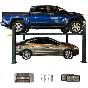 8,500 LBS 4-Post Car Lift, Extra Tall & Wide Parking and Storage Auto Lift with 71" Max Height, Heavy-Duty Hydraulic System for Garage, Parking, or Workshop Use, 12 Months Warranty, 110V in Saudi Arabia