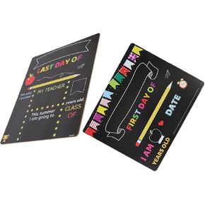 2pcs Writing Chalkboards for Kindergarten and Primary School, PVC Erasable Message Boards with Photo Sign, School First Day Chalkboard, Back to Classroom Accessories in Kuwait