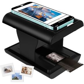 Mobile Film Scanner for 35mm Slides & Negatives, Portable Photo Scanner Converts Old Film to Digital Photos with LED, Compatible with iPhone and Smartphones, Supporting Editing and Sharing Features in Kuwait