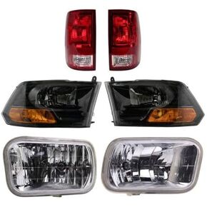Sawyer Auto Replacement 6 Piece Lighting Kit fits Ram 1500/2500/3500 Trucks 2010-2012 (without Quad Headlights) in Kuwait