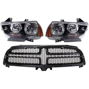 Sawyer Auto Replacement 3-Piece Lighting Kit fits Dodge Charger 2014 SRT8 with Halogen Headlights in Kuwait