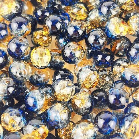300 Pack 8mm Glass Beads for Jewelry Making, Graduated Color Mix, Bulk DIY Craft Supplies in Kuwait